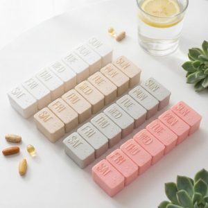 Medicijnendoos- My7days- georganiseerd, simpel & zorgeloos€ 5,95 De zachte kleuren — zacht roze, zacht wit, zacht crème en zacht groen — maken My7days niet alleen superhandig, maar ook gewoon mooi om te zien. 🌿✨ My7days is jouw mini-weekplanner in doosjesvorm: 7 dagen, 7 vakjes, nul gedoe. Handig voor thuis, ideaal op werk en superpraktisch voor onderweg. Alles netjes bij elkaar, elke dag weer. My7days – georganiseerd, simpel & zorgeloos.